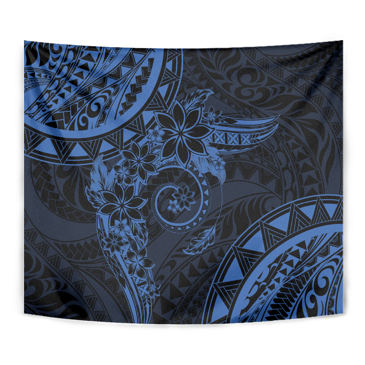 Polynesian Sunset Plumeria Tapestry Navy Polynesian Tattoo
