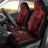 Polynesian Sunset Plumeria Car Seat Cover Red Polynesian Tattoo