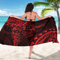 Polynesian Sunset Plumeria Sarong Red Polynesian Tattoo