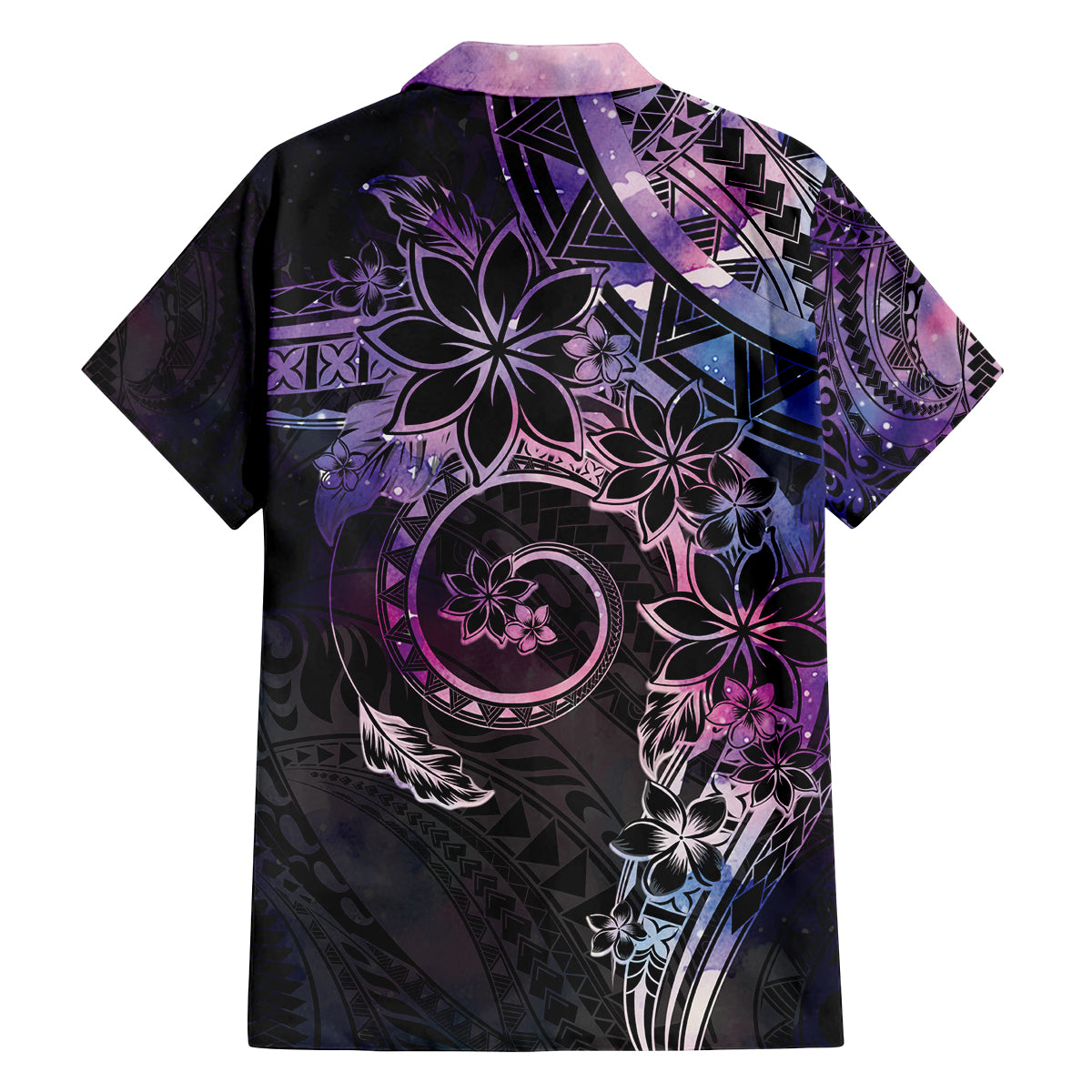 Polynesian Sunset Plumeria Family Matching Puletasi and Hawaiian Shirt Galaxy Polynesian Tattoo LT05 - Polynesian Pride