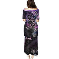 Polynesian Sunset Plumeria Family Matching Puletasi and Hawaiian Shirt Galaxy Polynesian Tattoo LT05 - Polynesian Pride