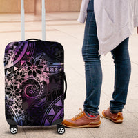 Polynesian Sunset Plumeria Luggage Cover Galaxy Polynesian Tattoo