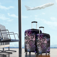 Polynesian Sunset Plumeria Luggage Cover Galaxy Polynesian Tattoo