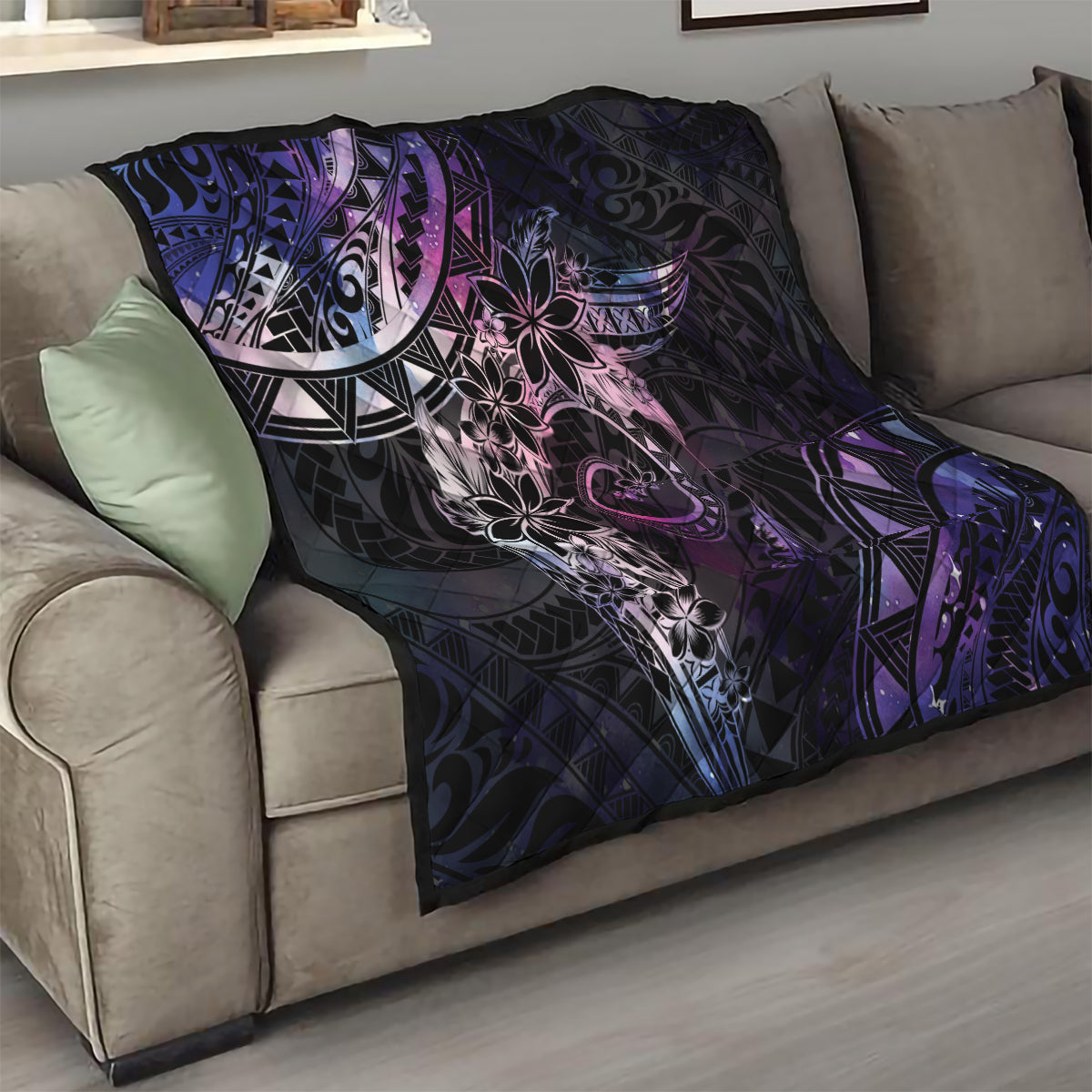 Polynesian Sunset Plumeria Quilt Galaxy Polynesian Tattoo LT05 - Polynesian Pride