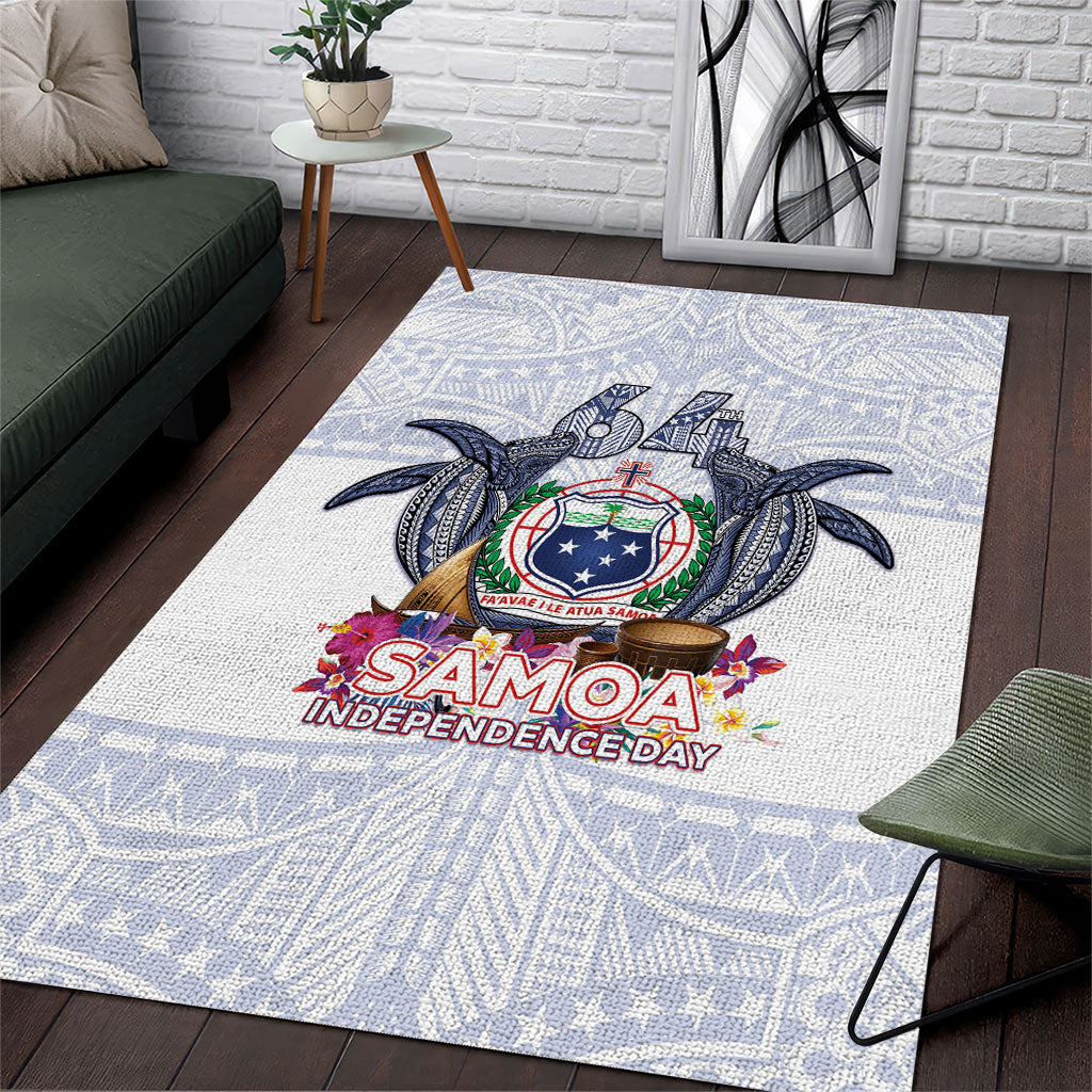 Samoa Independence Day Area Rug Samoa United For A New Beginning LT05 White - Polynesian Pride