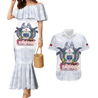 Samoa Independence Day Couples Matching Mermaid Dress and Hawaiian Shirt Samoa United For A New Beginning
