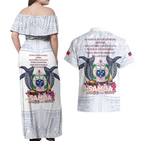 Samoa Independence Day Couples Matching Off Shoulder Maxi Dress and Hawaiian Shirt Samoa United For A New Beginning LT05 - Polynesian Pride