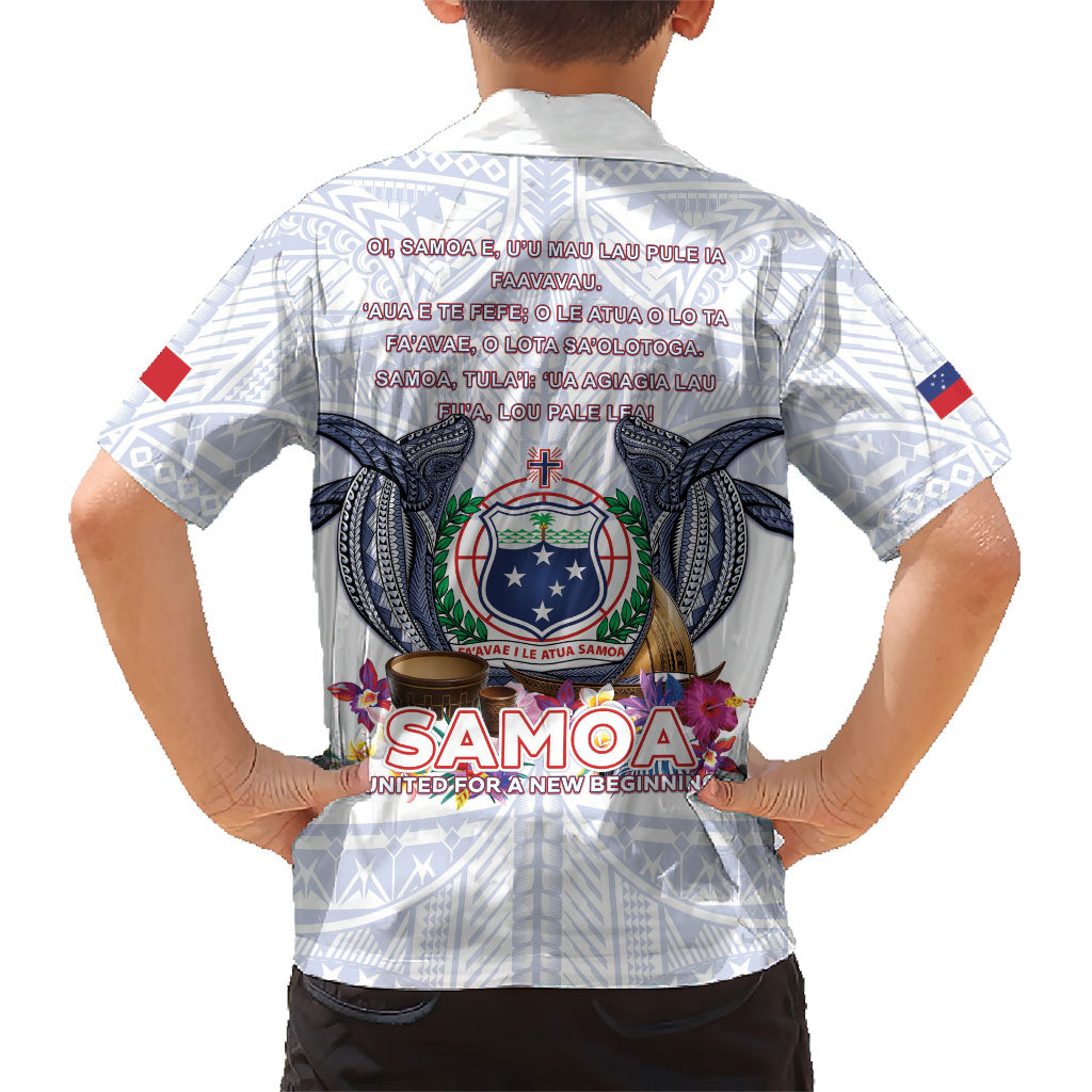 Samoa Independence Day Family Matching Off The Shoulder Long Sleeve Dress and Hawaiian Shirt Samoa United For A New Beginning LT05 - Polynesian Pride