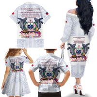 Samoa Independence Day Family Matching Off The Shoulder Long Sleeve Dress and Hawaiian Shirt Samoa United For A New Beginning LT05 - Polynesian Pride