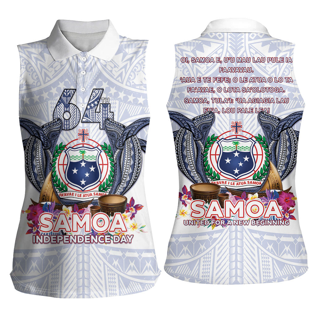 Samoa Independence Day Women Sleeveless Polo Shirt Samoa United For A New Beginning