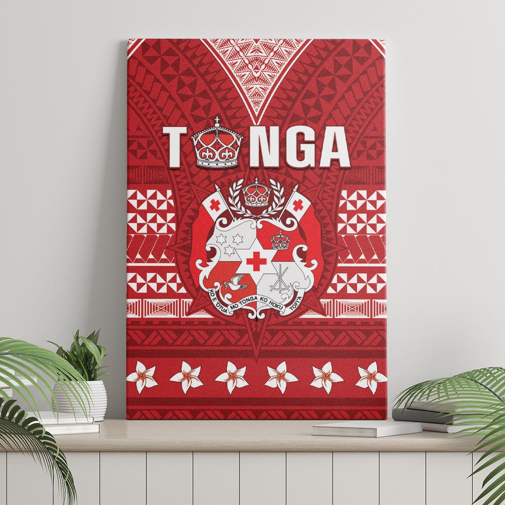 Tonga King Tupou VI Day Canvas Wall Art Traditional Tongan Kupesi Pattern
