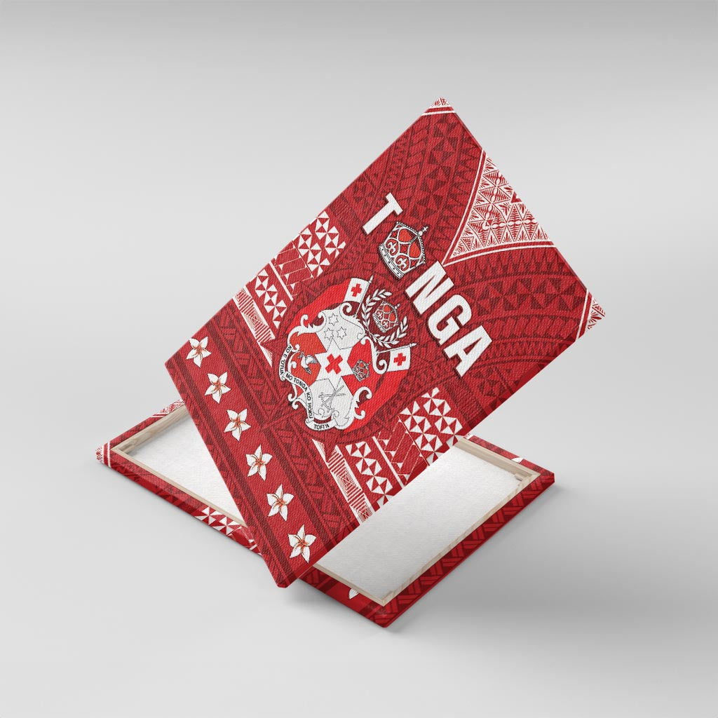 Tonga King Tupou VI Day Canvas Wall Art Traditional Tongan Kupesi Pattern