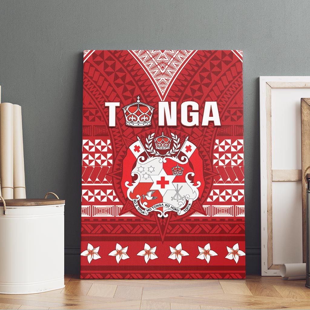 Tonga King Tupou VI Day Canvas Wall Art Traditional Tongan Kupesi Pattern