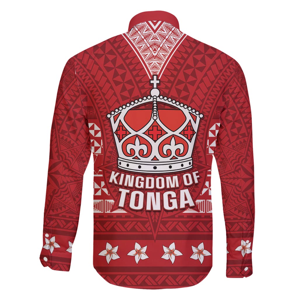 Tonga King Tupou VI Day Family Matching Long Sleeve Bodycon Dress and Hawaiian Shirt Traditional Tongan Kupesi Pattern