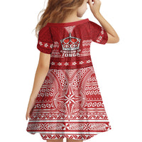 Tonga King Tupou VI Day Family Matching Tank Maxi Dress and Hawaiian Shirt Traditional Tongan Kupesi Pattern