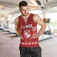 Tonga King Tupou VI Day Men Tank Top Traditional Tongan Kupesi Pattern