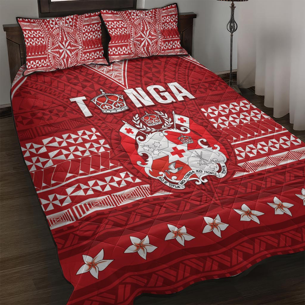 Tonga King Tupou VI Day Quilt Bed Set Traditional Tongan Kupesi Pattern