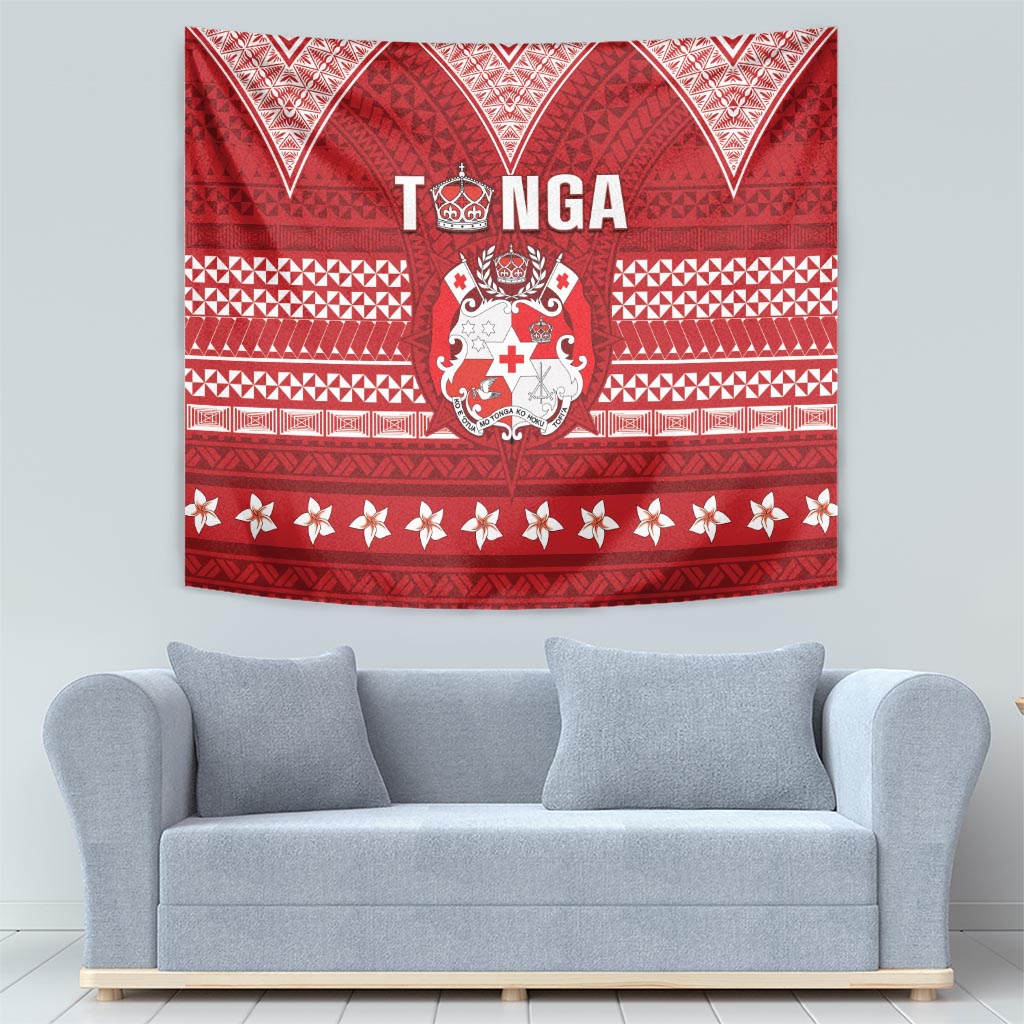 Tonga King Tupou VI Day Tapestry Traditional Tongan Kupesi Pattern