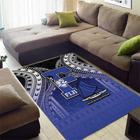 Fiji Drua Area Rug Fijian Tapa Pattern LT05 - Polynesian Pride