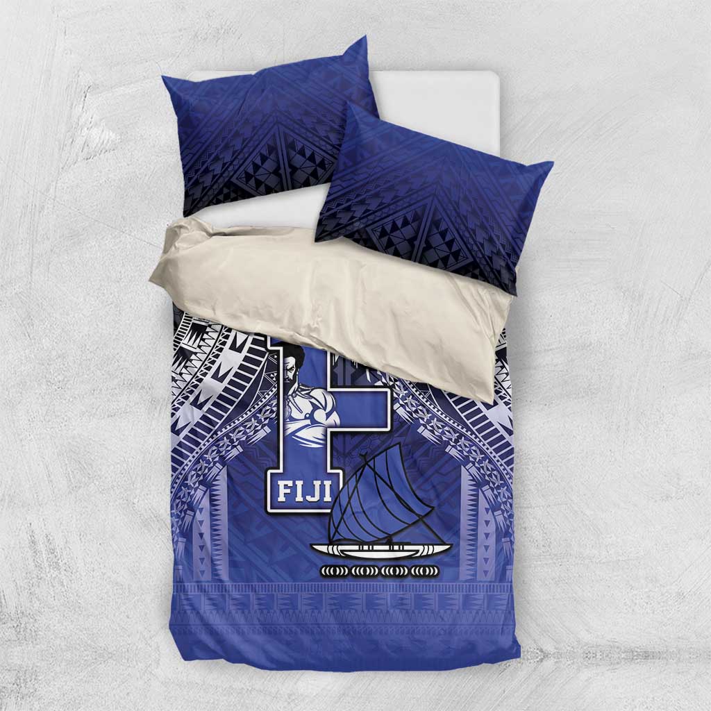 Fiji Drua Bedding Set Fijian Tapa Pattern