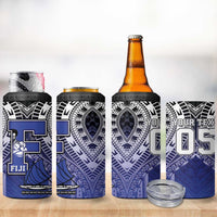 Custom Fiji Drua 4 in 1 Can Cooler Tumbler Fijian Tapa Pattern LT05 - Polynesian Pride