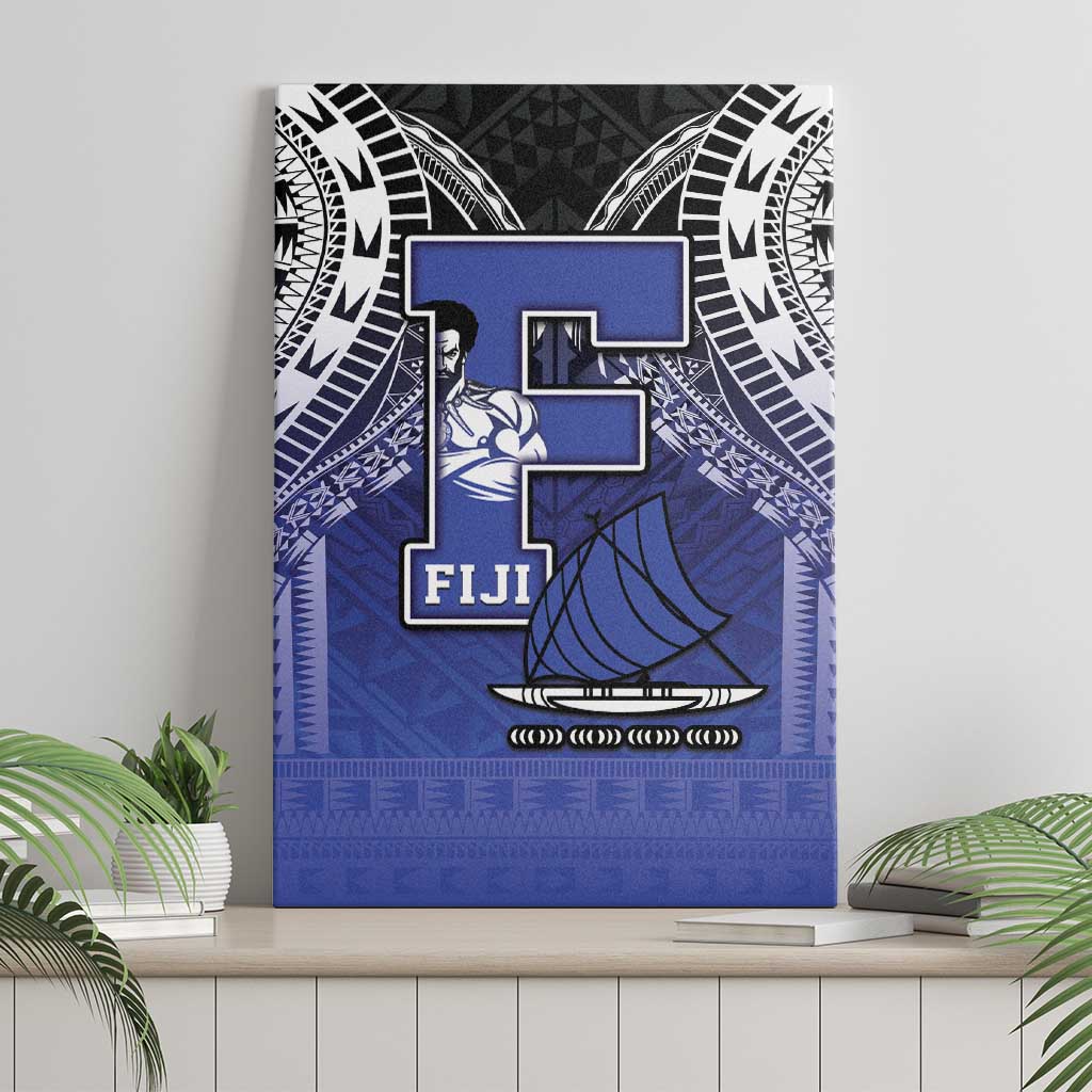 Fiji Drua Canvas Wall Art Fijian Tapa Pattern LT05 - Polynesian Pride