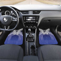 Fiji Drua Car Mats Fijian Tapa Pattern LT05 Set 2pcs - Front Blue - Polynesian Pride
