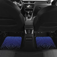 Fiji Drua Car Mats Fijian Tapa Pattern LT05 Set 2pcs - Back Blue - Polynesian Pride