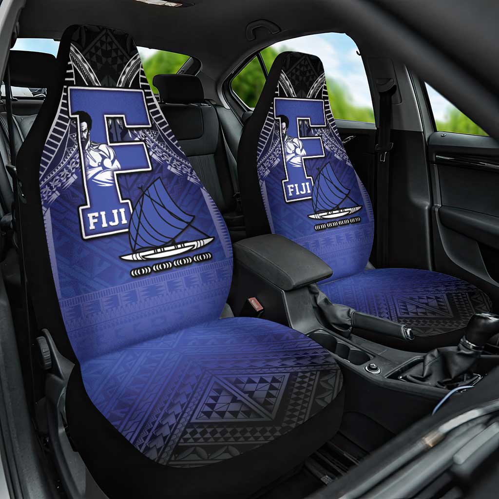 Fiji Drua Car Seat Cover Fijian Tapa Pattern