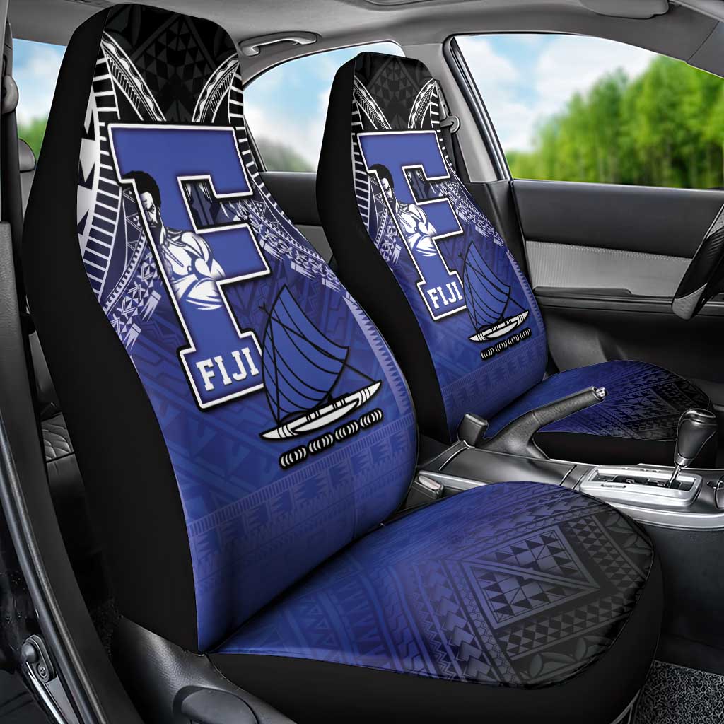 Fiji Drua Car Seat Cover Fijian Tapa Pattern