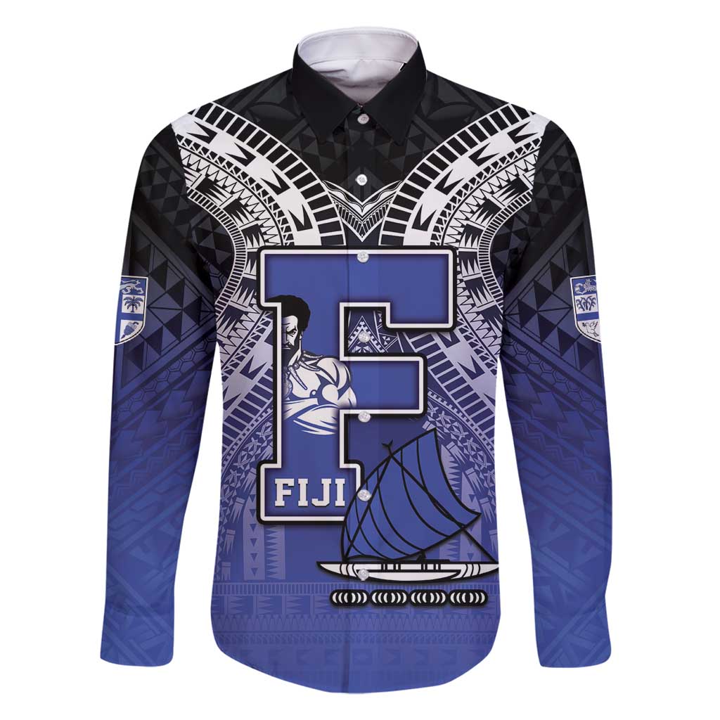 Custom Fiji Drua Family Matching Long Sleeve Bodycon Dress and Hawaiian Shirt Fijian Tapa Pattern