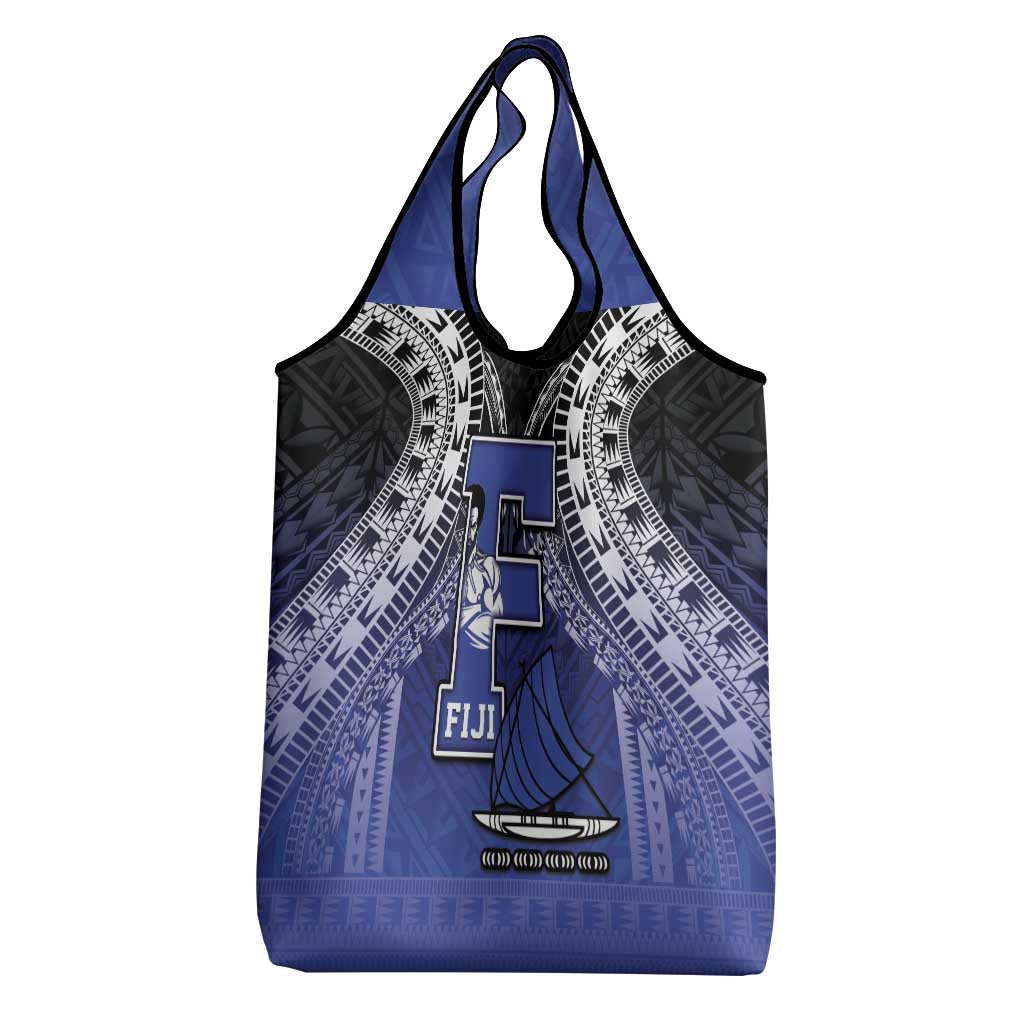 Fiji Drua Grocery Bag Fijian Tapa Pattern LT05 - Polynesian Pride