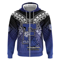 Custom Fiji Drua Hoodie Fijian Tapa Pattern