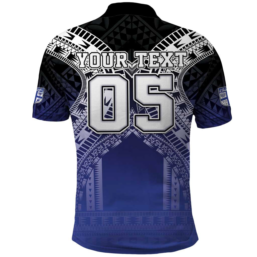 Custom Fiji Drua Polo Shirt Fijian Tapa Pattern