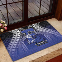 Fiji Drua Rubber Doormat Fijian Tapa Pattern