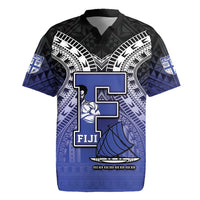 Custom Fiji Drua Rugby Jersey Fijian Tapa Pattern LT05 Blue - Polynesian Pride