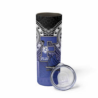 Custom Fiji Drua Skinny Tumbler Fijian Tapa Pattern LT05 - Polynesian Pride