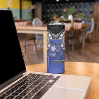 Custom Fiji Drua Skinny Tumbler Fijian Tapa Pattern LT05 - Polynesian Pride