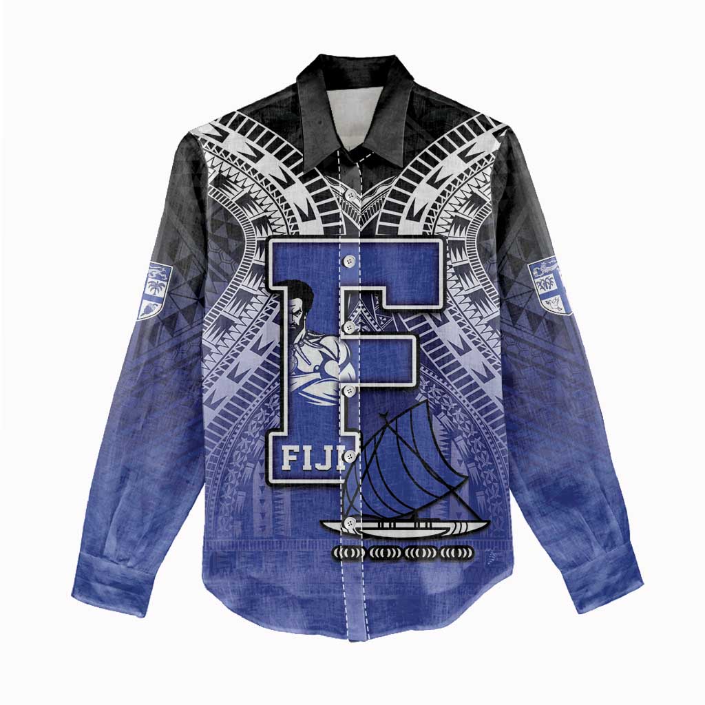 Custom Fiji Drua Women Casual Shirt Fijian Tapa Pattern LT05 - Polynesian Pride