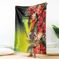 Aboriginal Dot Art Vanuatu Blanket Tropical Flowers