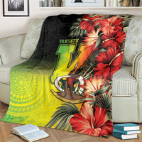 Aboriginal Dot Art Vanuatu Blanket Tropical Flowers