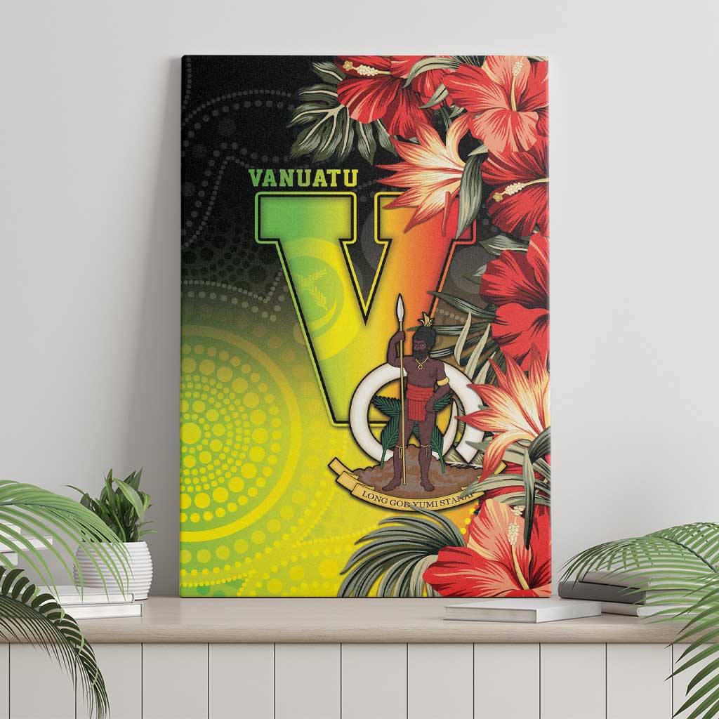 Aboriginal Dot Art Vanuatu Canvas Wall Art Tropical Flowers LT05 - Polynesian Pride