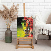 Aboriginal Dot Art Vanuatu Canvas Wall Art Tropical Flowers LT05 - Polynesian Pride