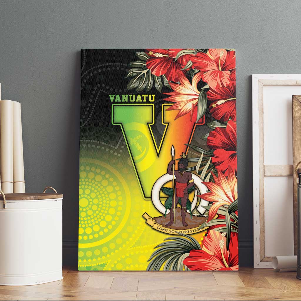 Aboriginal Dot Art Vanuatu Canvas Wall Art Tropical Flowers LT05 - Polynesian Pride