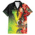 Aboriginal Dot Art Vanuatu Personalised Family Matching Off The Shoulder Long Sleeve Dress and Hawaiian Shirt Tropical Flowers