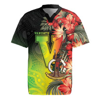 Aboriginal Dot Art Vanuatu Personalised Rugby Jersey Tropical Flowers LT05 Reggae - Polynesian Pride