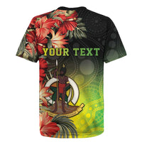 Aboriginal Dot Art Vanuatu Personalised Rugby Jersey Tropical Flowers LT05 - Polynesian Pride
