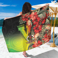 Aboriginal Dot Art Vanuatu Sarong Tropical Flowers LT05 One Size 44 x 66 inches Reggae - Polynesian Pride