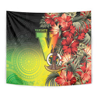 Aboriginal Dot Art Vanuatu Tapestry Tropical Flowers