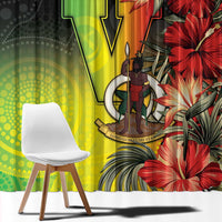 Aboriginal Dot Art Vanuatu Window Curtain Tropical Flowers LT05 - Polynesian Pride
